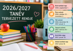 Itt a 2026/2027-es tanév tervezett rendje – ezekre a dátumokra érdemes figyelni!